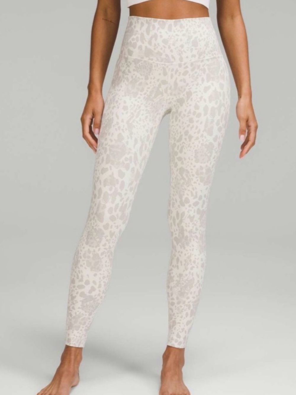 Lululemon Double-Lined Aligns - 27 inch inseam -High-Rise Leopard Print Leggings